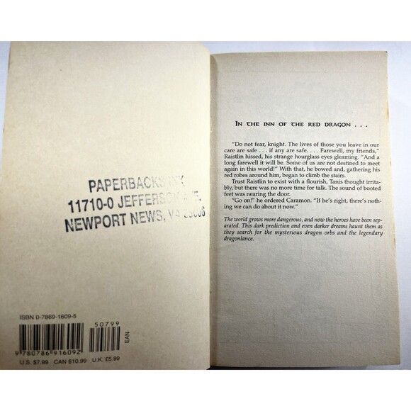 Dragons of Winter Night: Dragonlance Chronicles Volume II 2000 Paperback - Picture 3 of 9